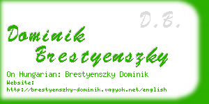 dominik brestyenszky business card